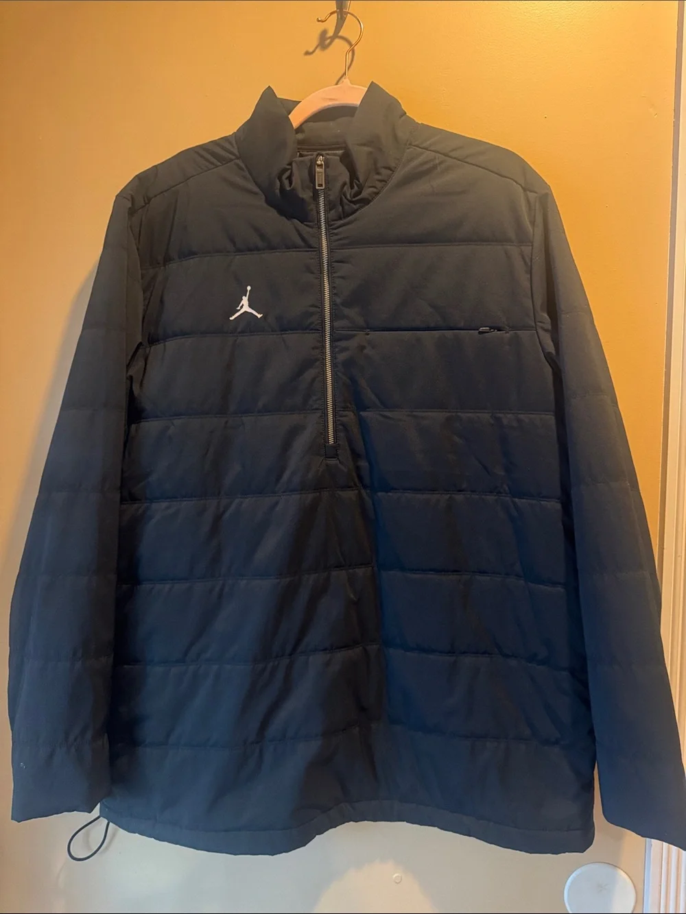 Jordan Black Puffer Jacket with White Jumpman Logo